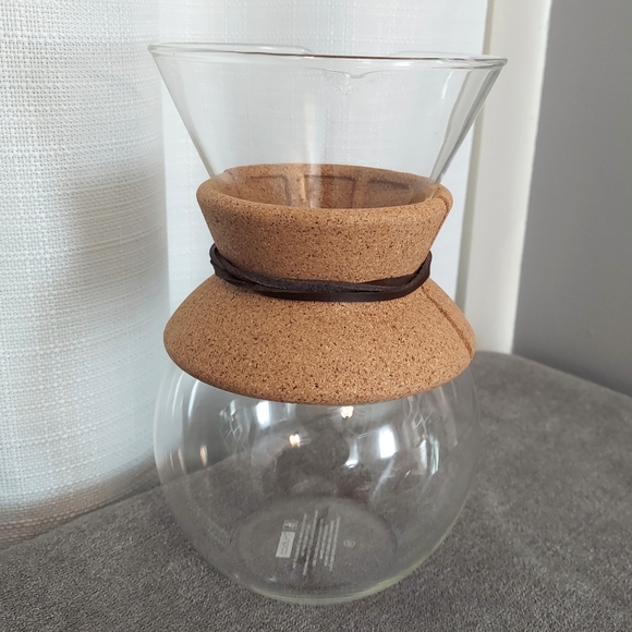 Mubod Replacement Glass Coffee Carafe Pour Over Pitcher Leather Cork Collar #157 - Picture 2 of 7